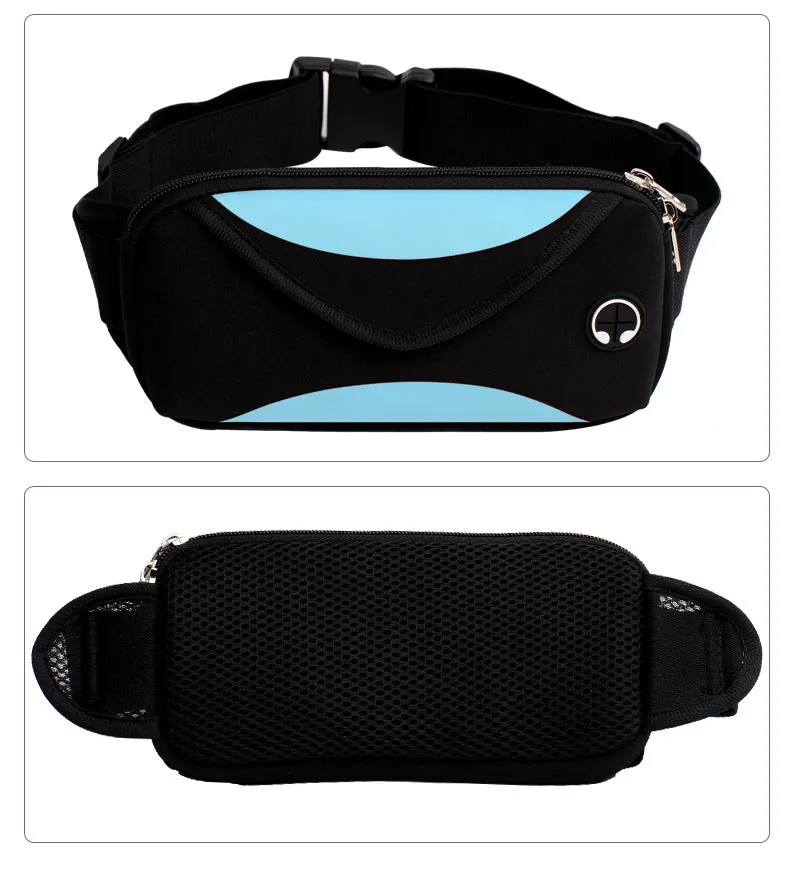 “Iconic fitness” headphone port travel casual workout fannypack