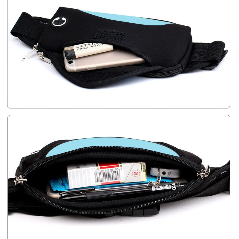 “Iconic fitness” headphone port travel casual workout fannypack