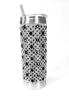 Jacqueline Kent Tumbler | Aristocrat Black & Silver | Bling Tumbler