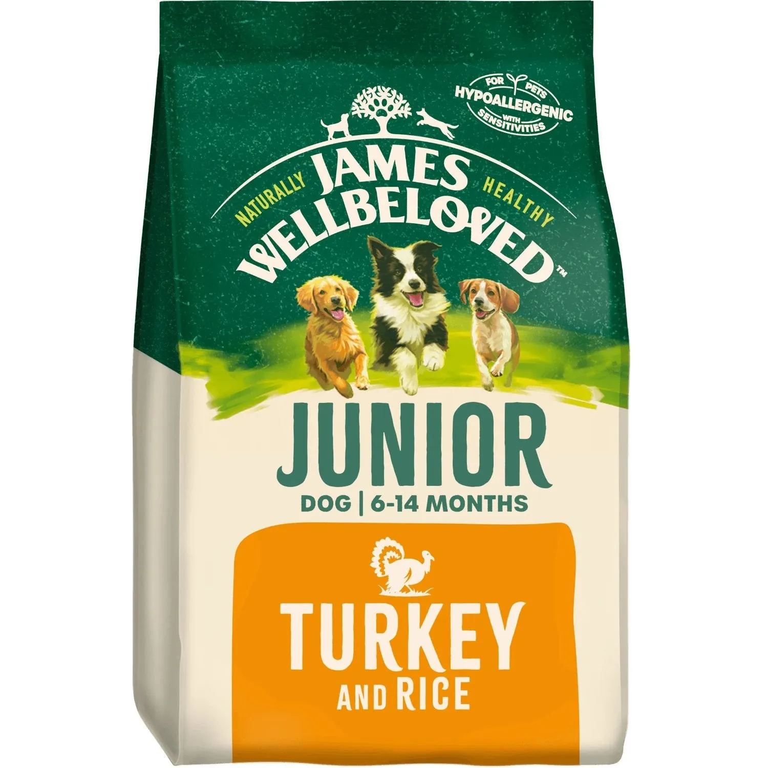 James Wellbeloved Junior puppy complete dry dog food turkey and rice 2kg