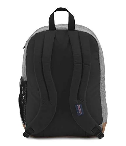 JanSport Backpack, with 15-inch Laptop Sleeve, Grey Letterman - Large Computer Bag Rucksack with 2 Compartments, Ergonomic Straps - Bag for Men, Women