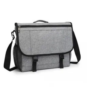 Kono High Security Messenger Bag - Grey | Laptop Satchel Shoulder Bag for Work, Travel & School