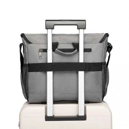 Kono High Security Messenger Bag - Grey | Laptop Satchel Shoulder Bag for Work, Travel & School