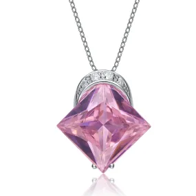 La Scène Large Solitaire Pink Necklace