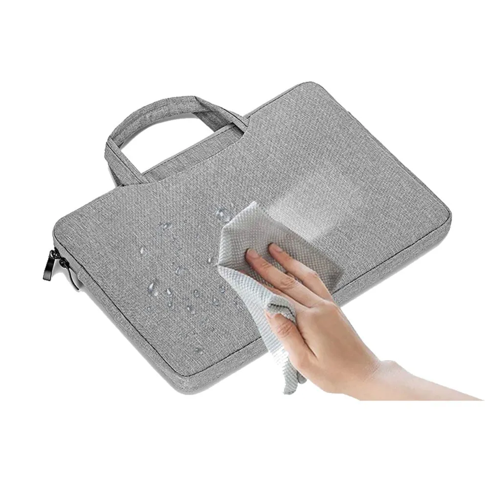 Laptop Sleeve with Shoulder Strap, Water Resistant, Grey - For Laptops up to 15.6"