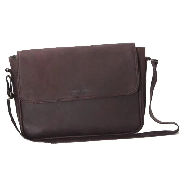 Leather 17 Inch Messenger Notebook Bag