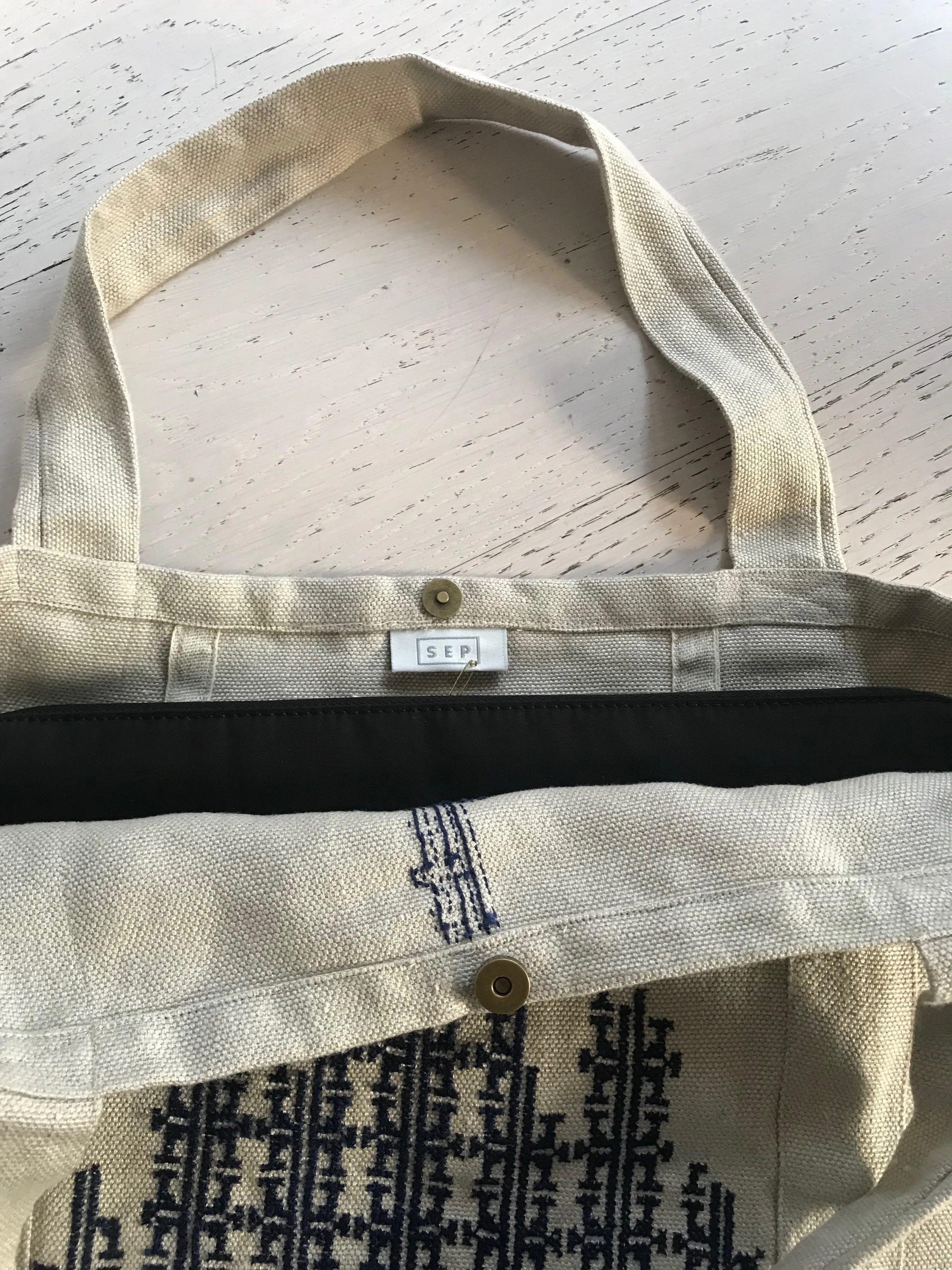 LINEN LAPTOP BAG