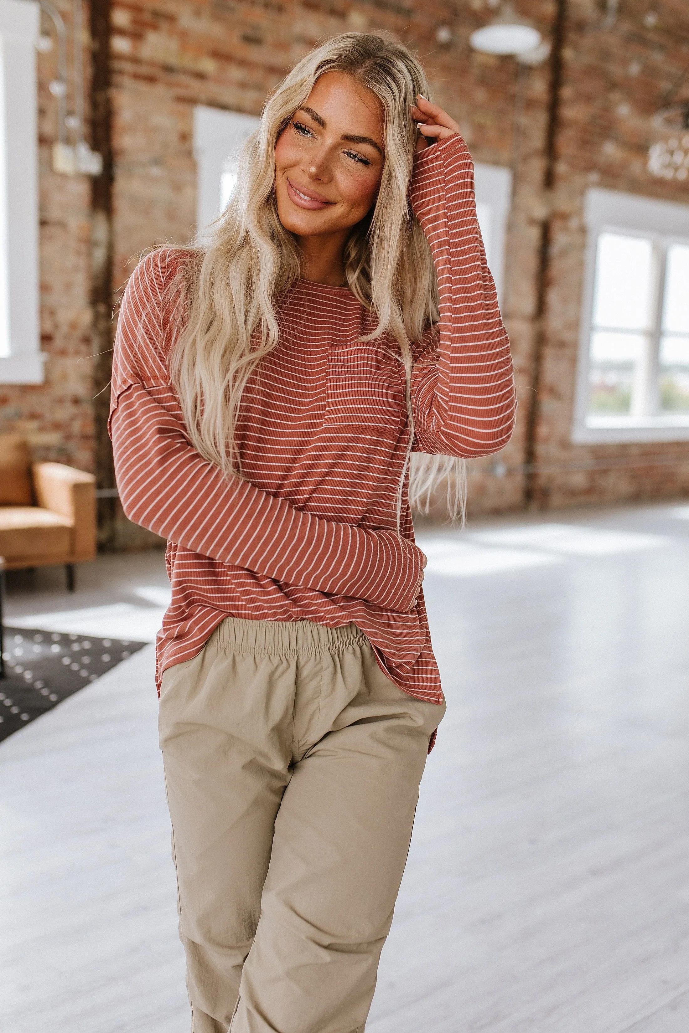 Liza Striped Long Sleeve Top | S-XL | PRE ORDER