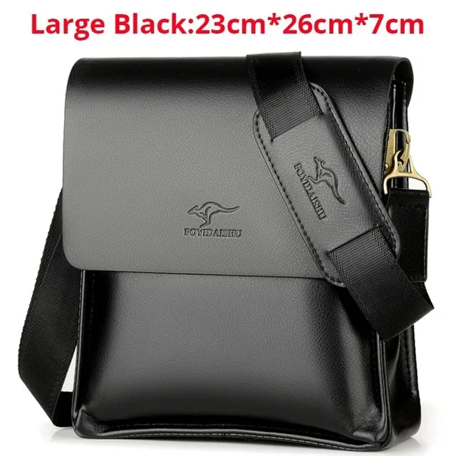 Luxury Kangaroo Brand Leather Messenger Bag Man Handbag Chest Crossbody Bag For Men  Business Small Shoulder Bag Summer Male Bag