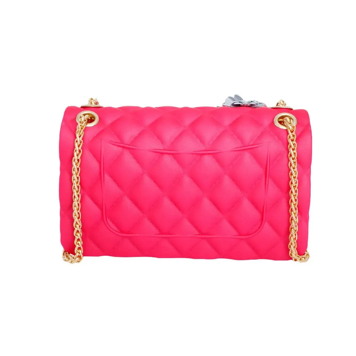 Make a Statement with a Stunning Fuchsia Quilted Jelly Crossbody Mini Bag