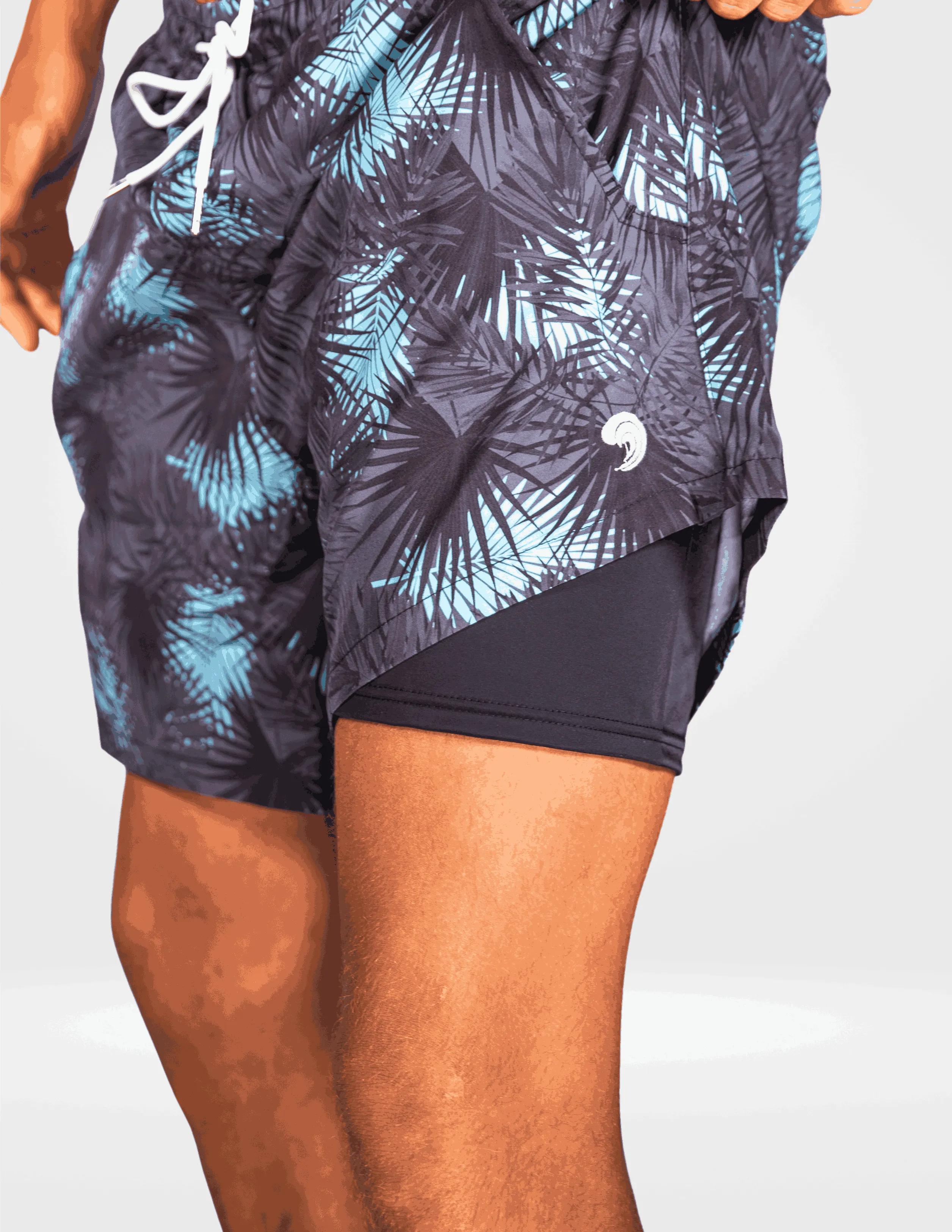 Midnight Palms - Waterproof Pocket Swim Shorts