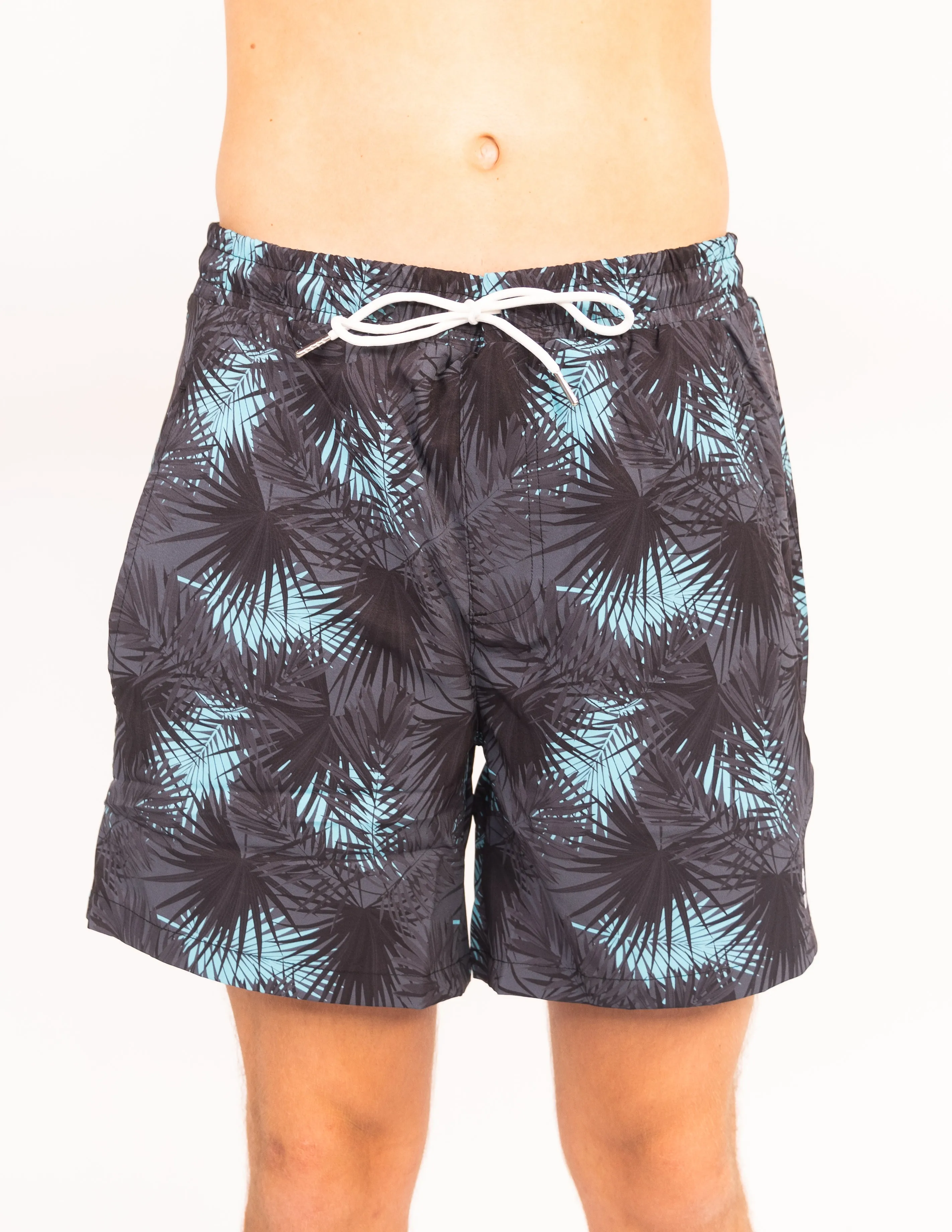 Midnight Palms - Waterproof Pocket Swim Shorts