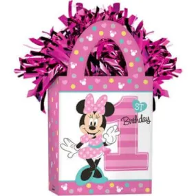 Minnie Mouse Happy Helpers - Mini Tote 1st Birthday Balloon Weight