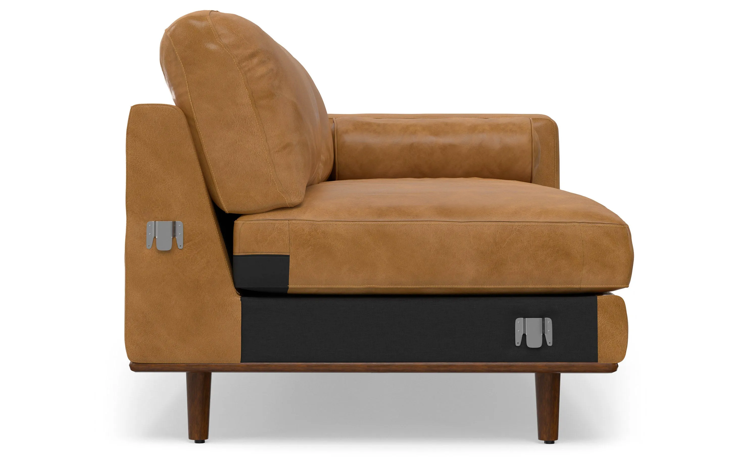 Morrison Left Sectional in Genuine Leather
