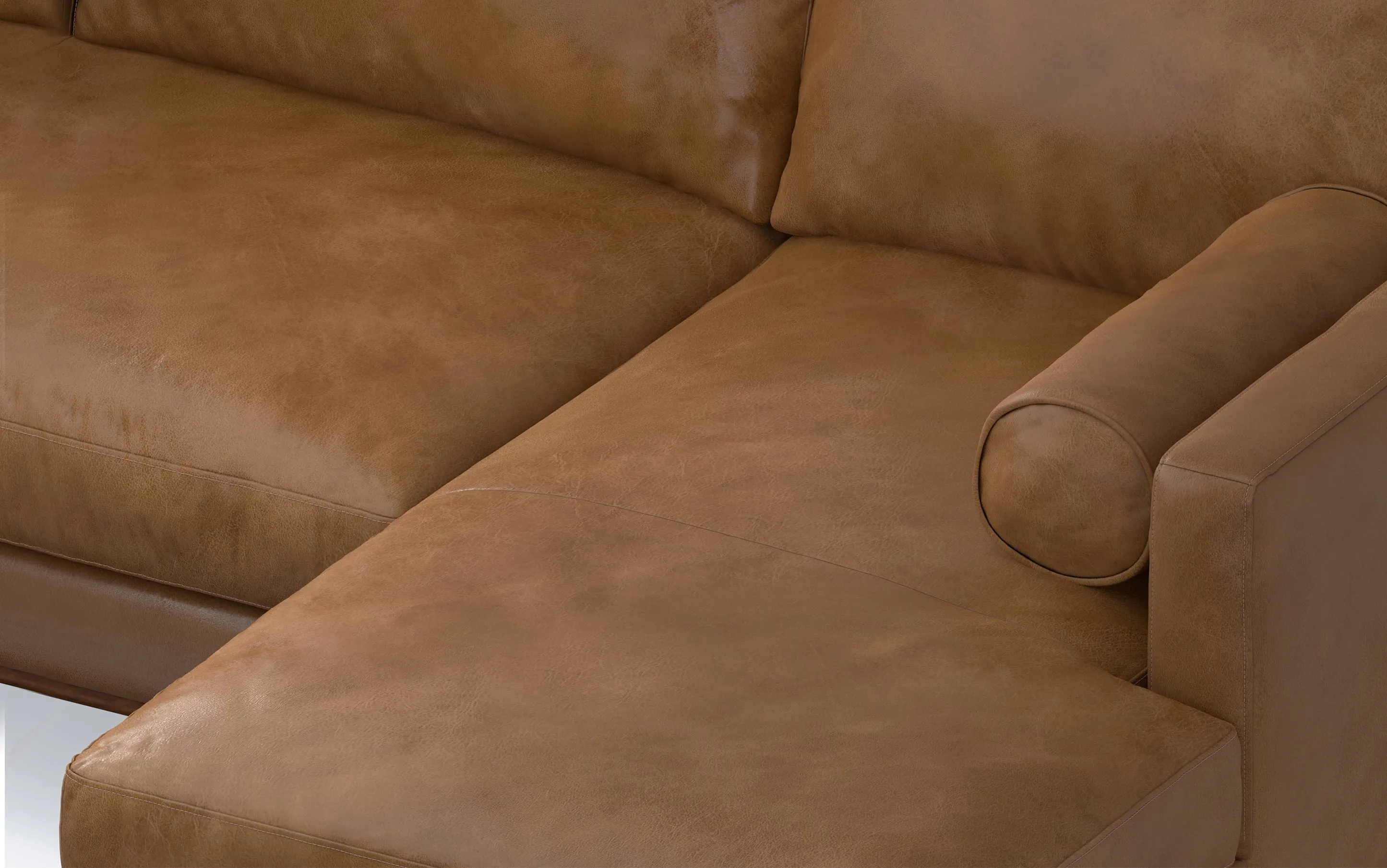 Morrison Sectional in Genuine Leather