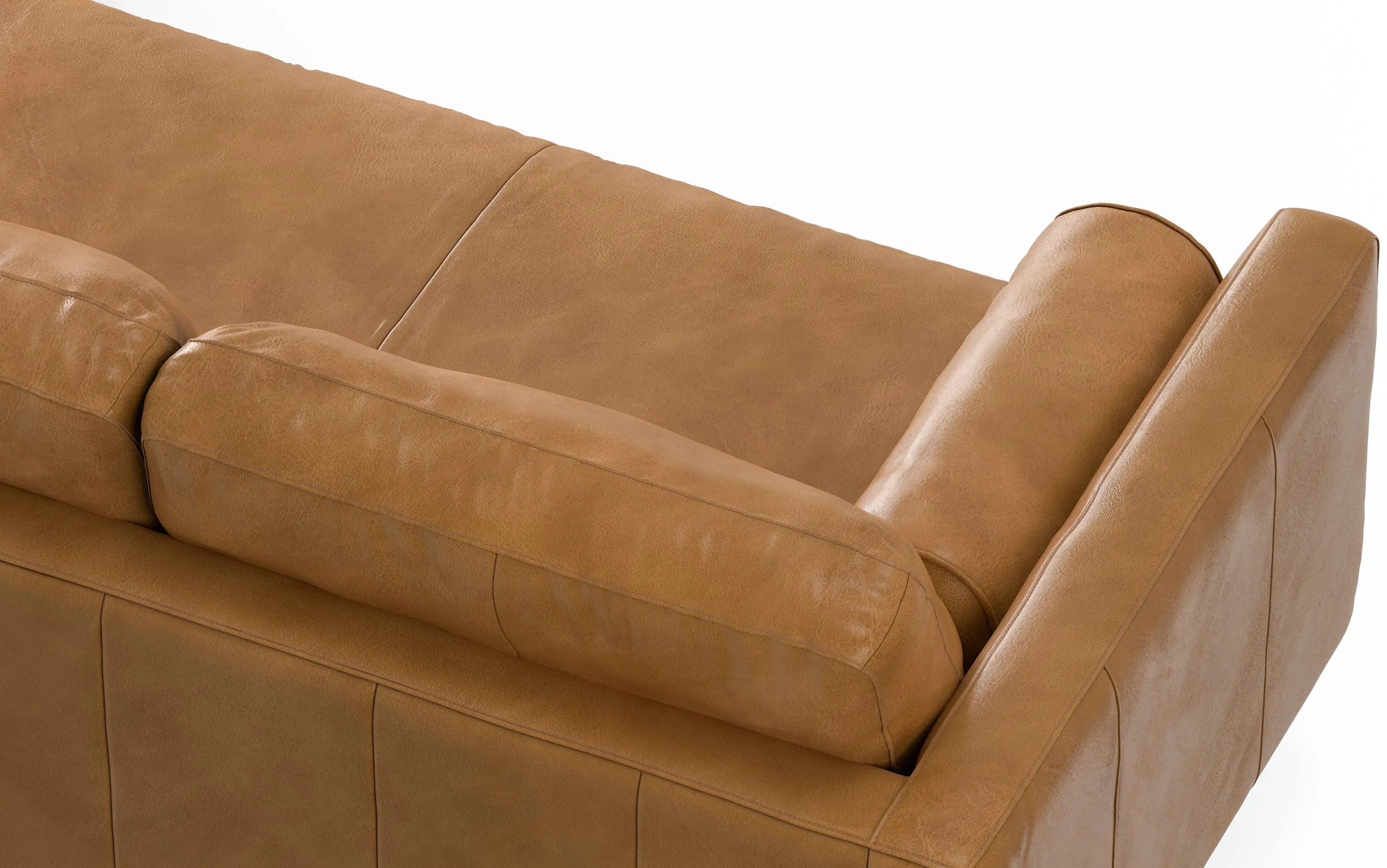 Morrison Sectional in Genuine Leather