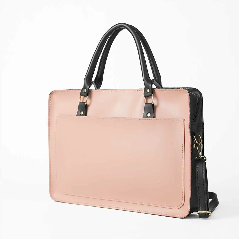 Multi Pockets Laptop Bag (Peach)