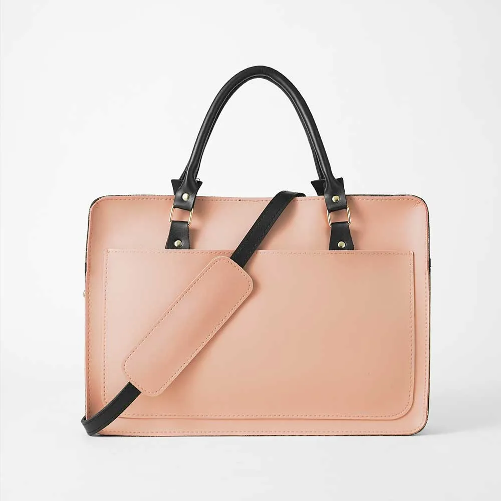 Multi Pockets Laptop Bag (Peach)