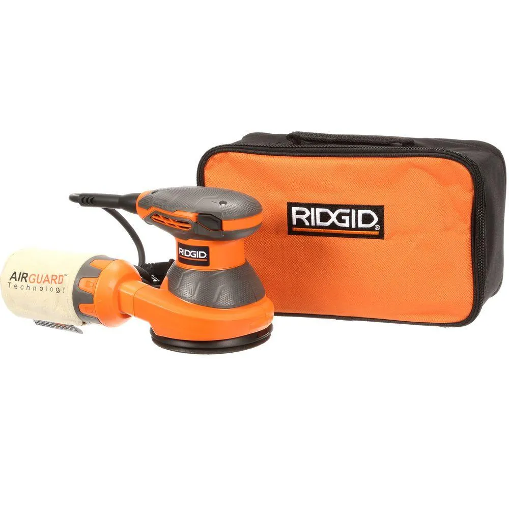 Open Box -  RIDGID 5 in. Random Orbital Sander with AIRGUARD Technology