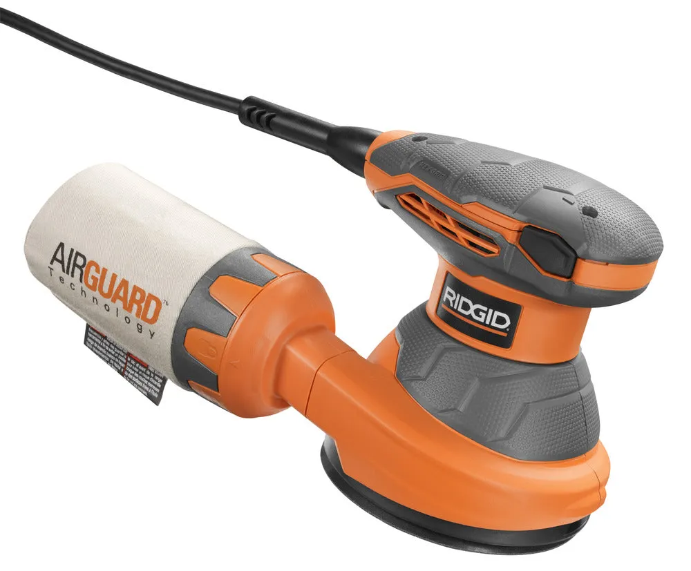 Open Box -  RIDGID 5 in. Random Orbital Sander with AIRGUARD Technology