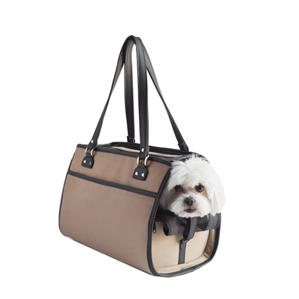 Payton Dog Carrier Handbag - Khaki