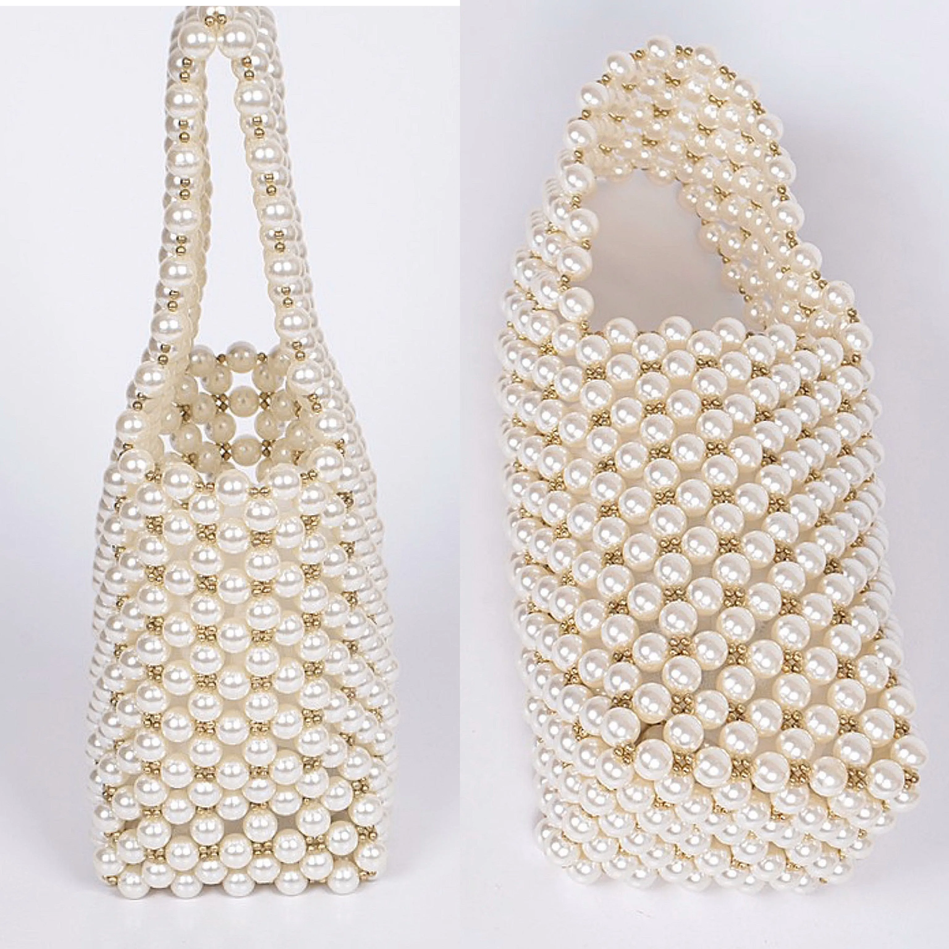 Pearl Linked Bucket Bag