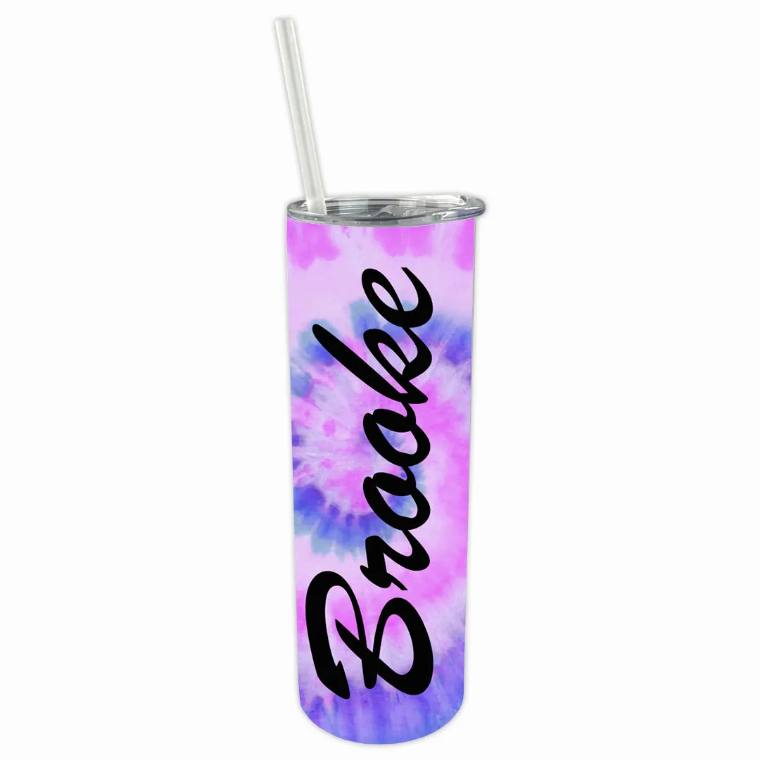 Personalized Tie Dye 30oz Double Walled Stainless Steel Bottle