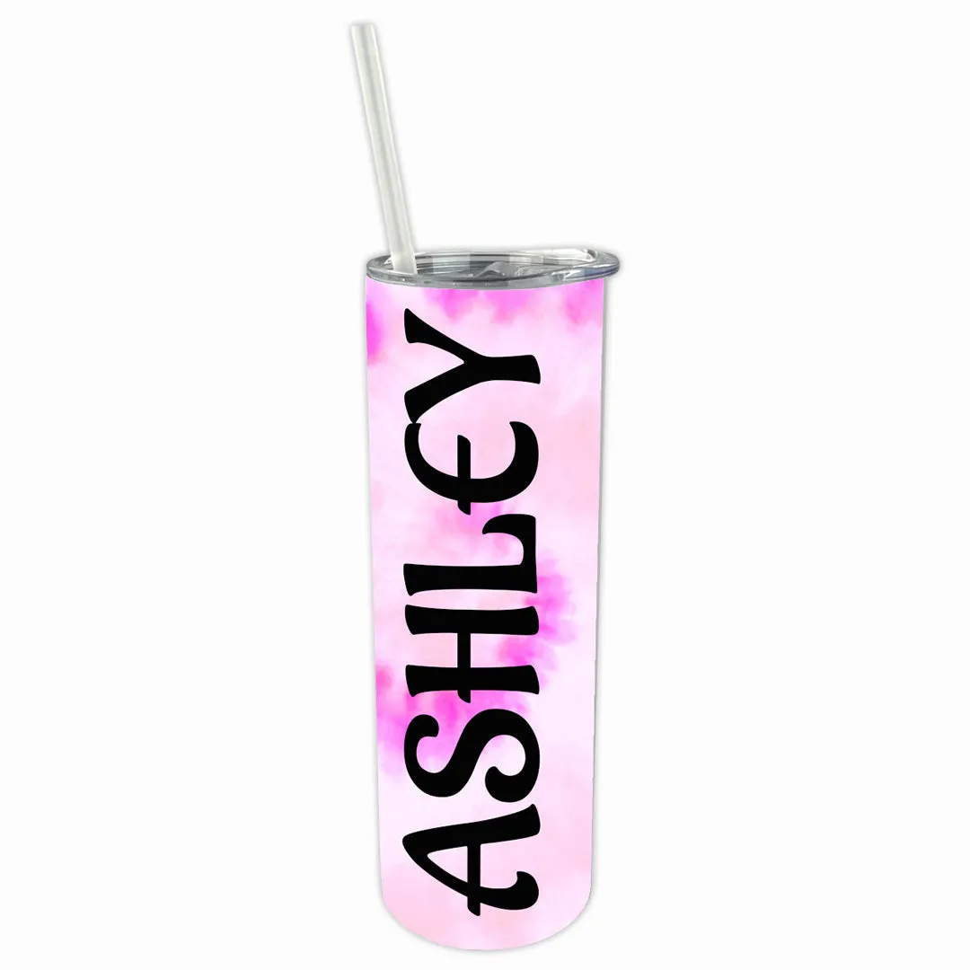 Personalized Tie Dye 30oz Double Walled Stainless Steel Bottle