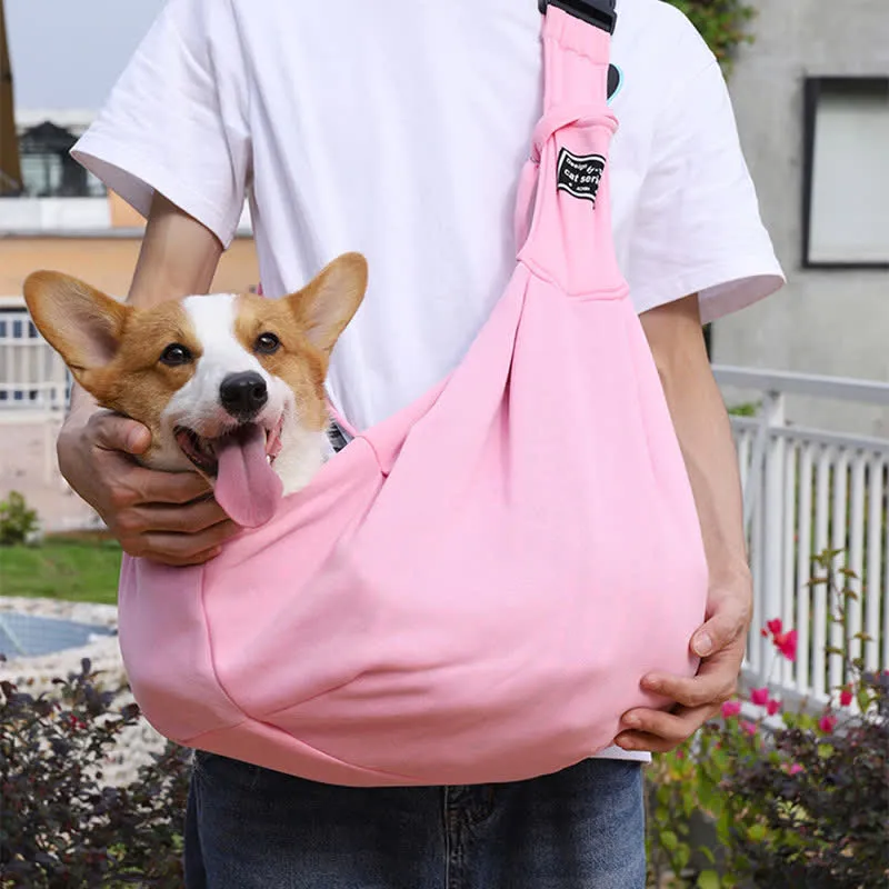 Pet Dog Strap Handbag Outdoor Travel Hands-free Soft Sling Messenger