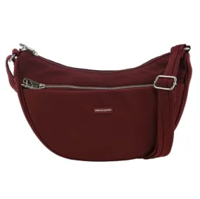 Pierre Cardin Nylon Anti-Theft RFID Cross Body Bag - Wine