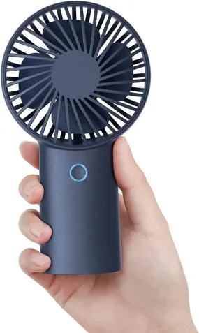 Portable Handheld Mini Fan with 20H Max Cooling Time, 4000mAh USB Rechargeable Battery, 3 Speeds - Blue