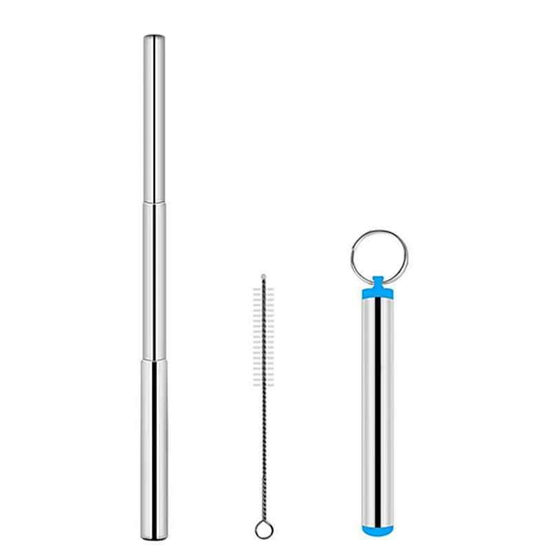 Portable Stainless Steel Eco Friendly Telescopic Traveling Drinking Straw