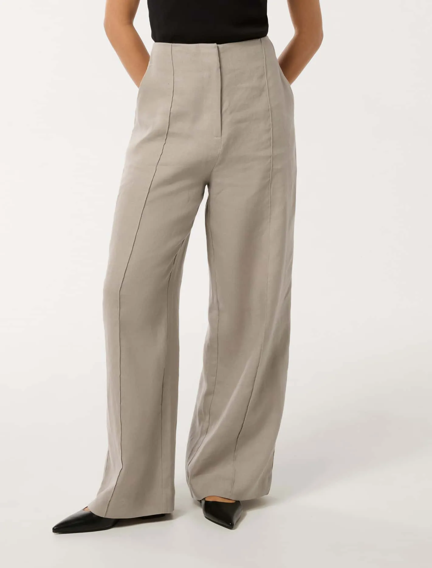 Posey Petite Linen Wide Leg Pants