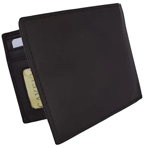 Premium Mens Slim Bifold Wallet Soft Genuine Leather Western with Gift Box