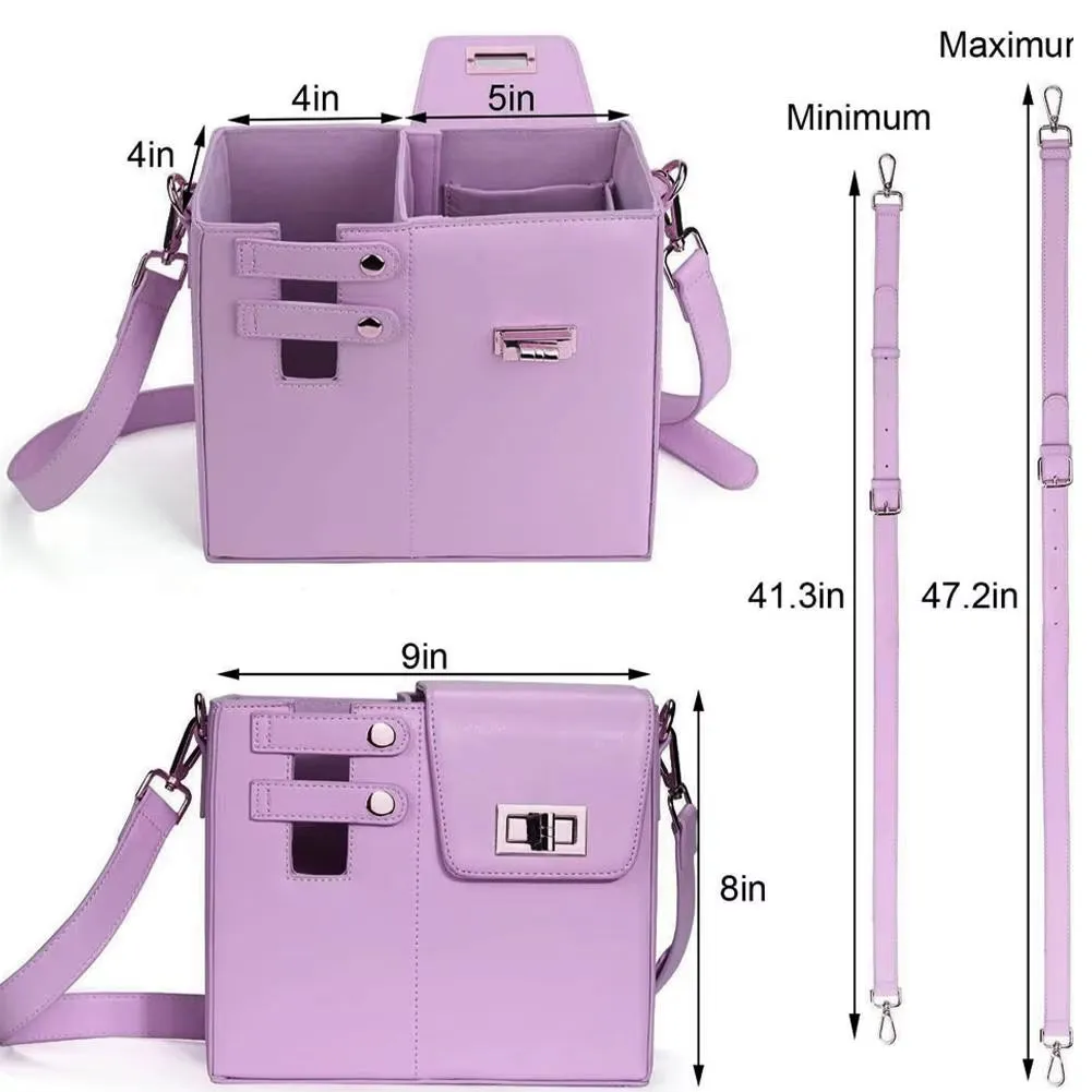 "Portable Crossbody Water Bottle Bag with Adjustable Strap and Extra Storage – Sleek PU Leather"