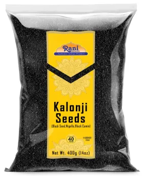 Rani Kalonji (Black Seed, Nigella Sativa, Black Cumin) Seeds 14oz (400g) All Natural ~ Gluten Friendly | NON-GMO | Kosher | Vegan | Indian Origin