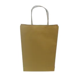 Recycled (Kraft) brown Paper carry bag 9 inches (width) x 13 inches (height) with your branding and logo