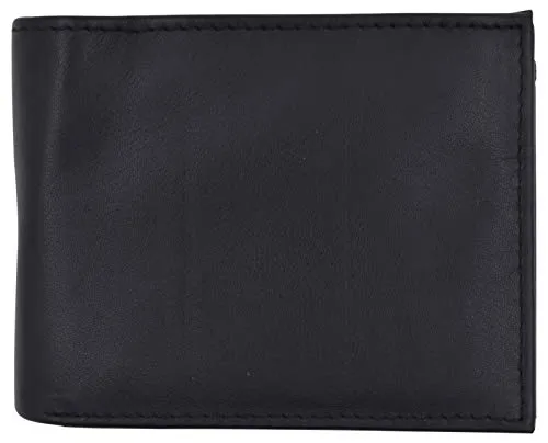 RFID Blocking Bifold Wallets for Men Leather Credit Card Wallet 2 ID Windows & Snap Closure Security High Capacity