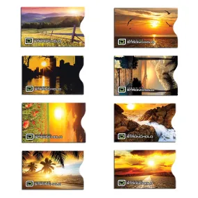 RFID Blocking Sunsets Credit Card Sleeves - 8 Pack