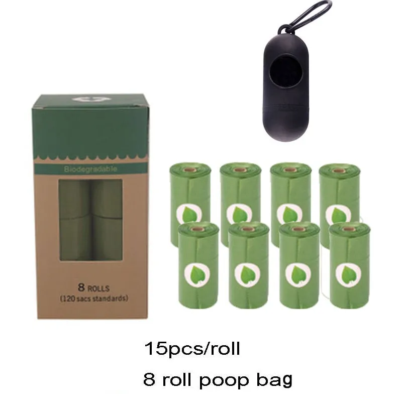 Rolls Pet Dog Poop Bags Biodegradable Compostable Eco Friendly Dog Waste Bags Dispenser Outdoor Degradable Dog Excrement Bags