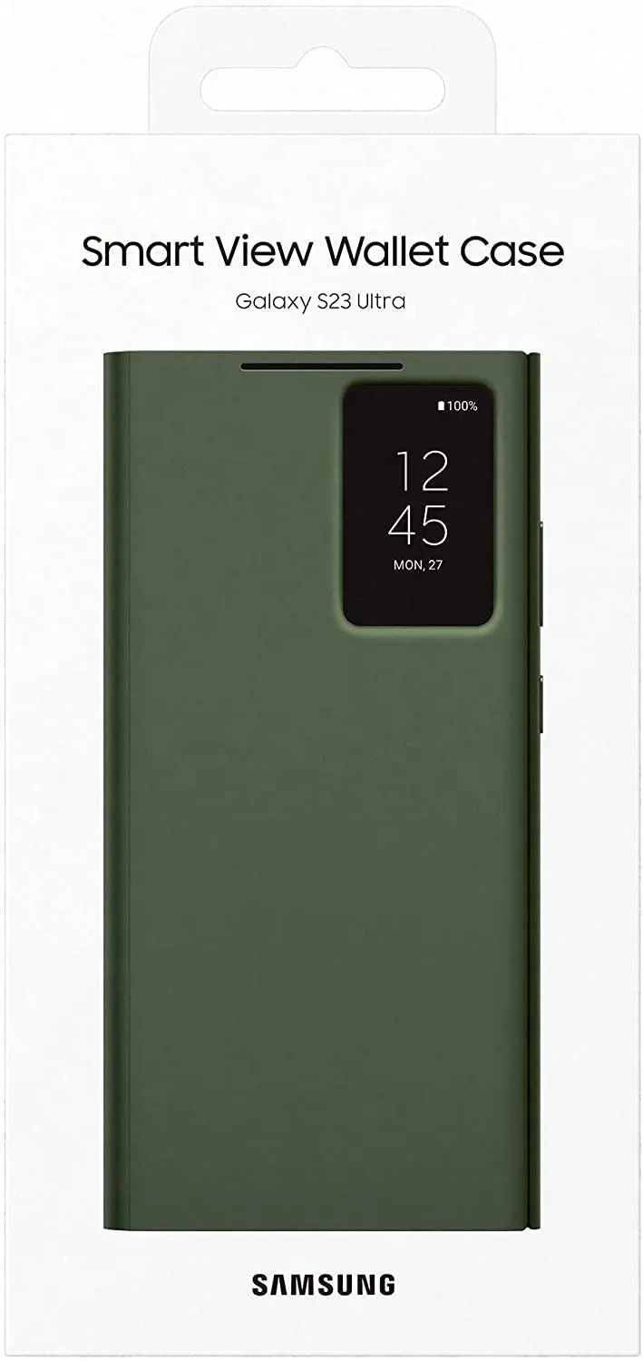 Samsung Galaxy S23 Ultra Smart View Wallet Case Khaki - EF-ZS918CGEGWW