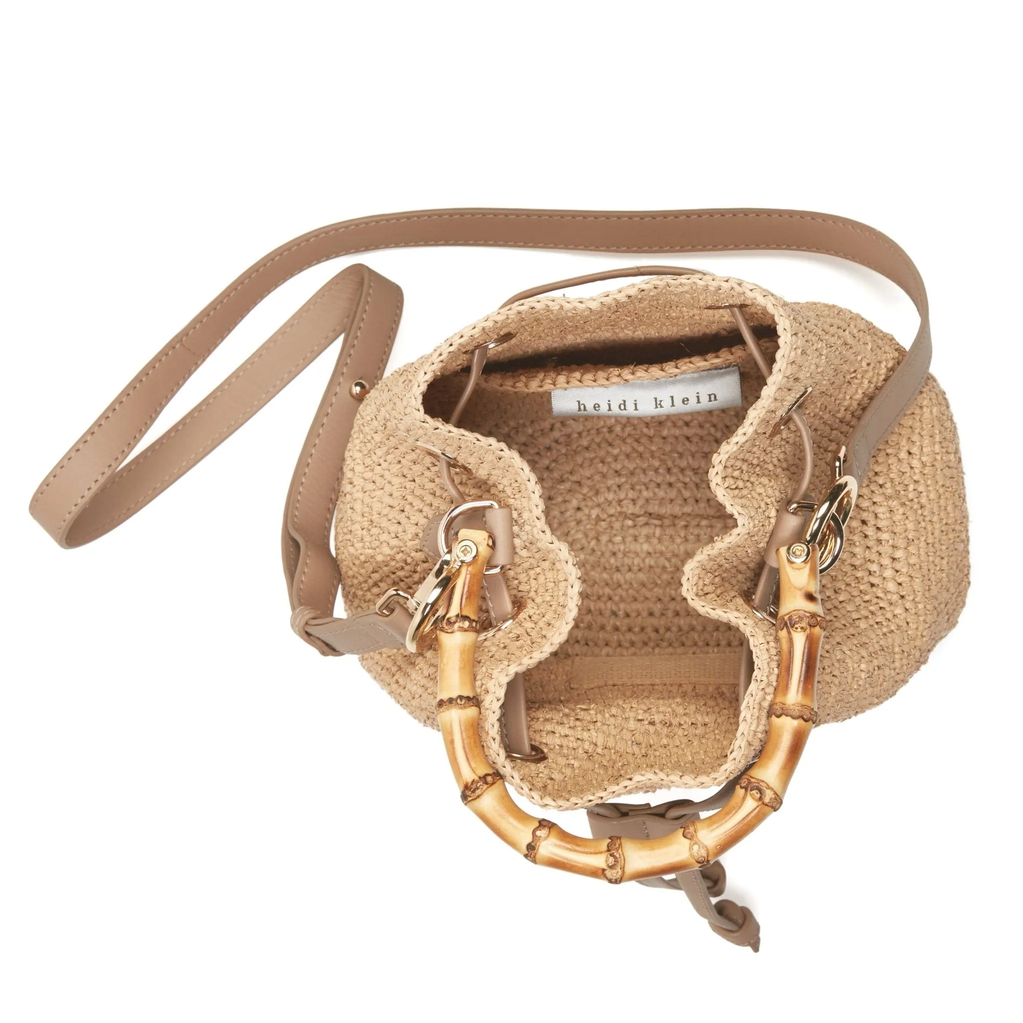 Savannah Bay Mini Raffia Bucket Bag