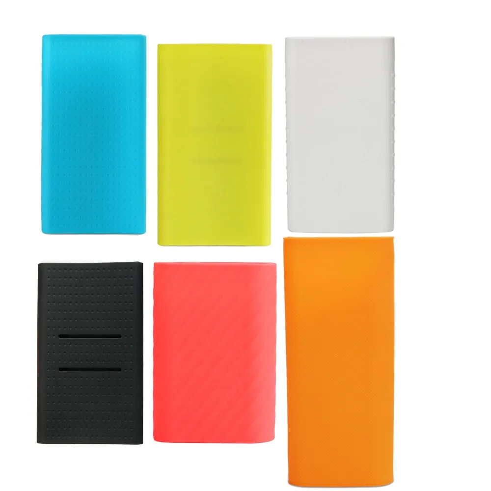 Silicone Case for Xiaomi Power Bank 5000 10000 20000mAh Mi Charger Gel Rubber Cover Case for mi External Battery Pack Protector