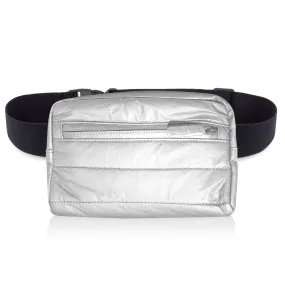 Silver Puffer Water Resistant Fanny Pack by HiLoveTravel