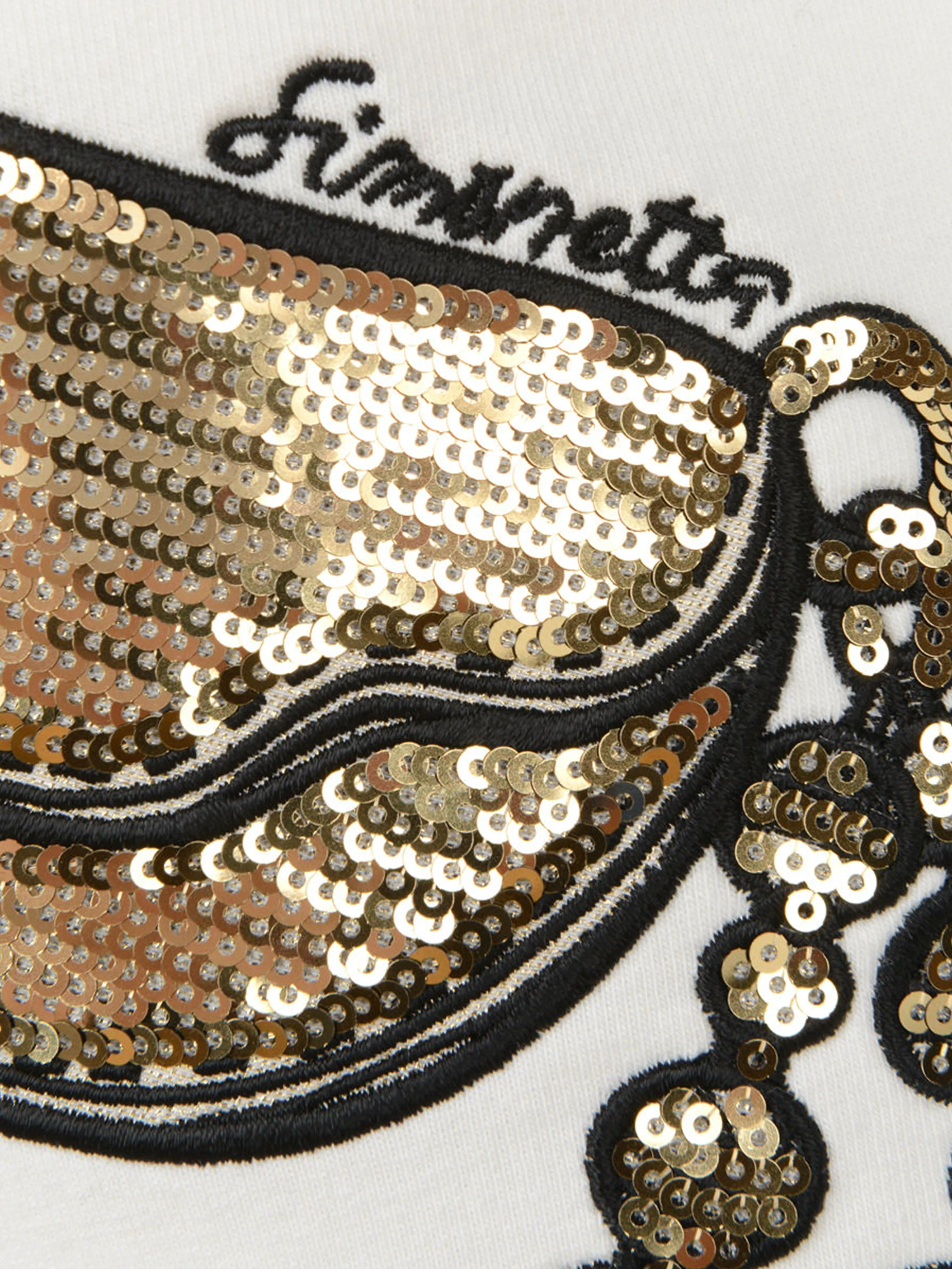 Simonetta  & Gold Sequin Bag Sweater