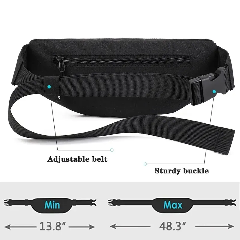 Simple Fanny Pack Shoulder Bag for Men Women Travel Bag Waterproof