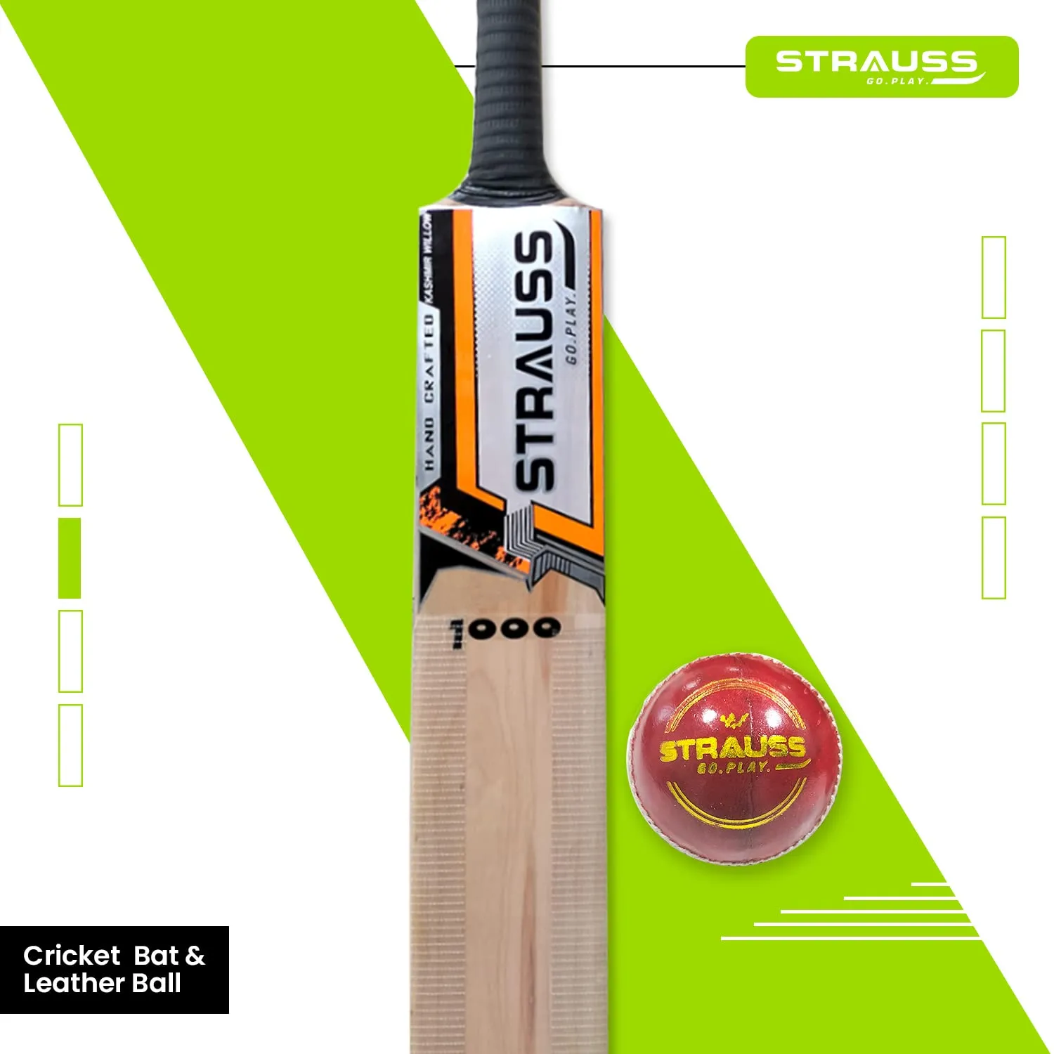 Strauss Standard (Super) RH Cricket Kit| Size SH| Set of 9 Complete Cricket Set