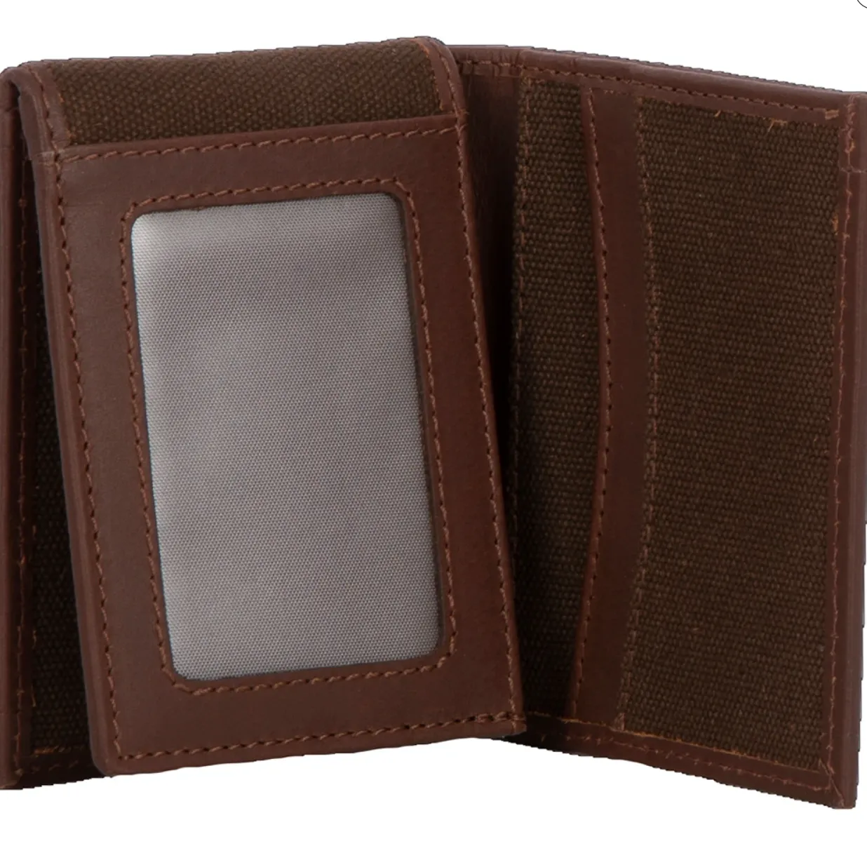 STS Chocolate Canvas Hidden Cash Wallet