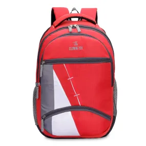 THE CLOWNFISH Karleen Series Polyester 28 Litres Unisex Travel Laptop Backpack for 15.6 inch Laptops (Red)