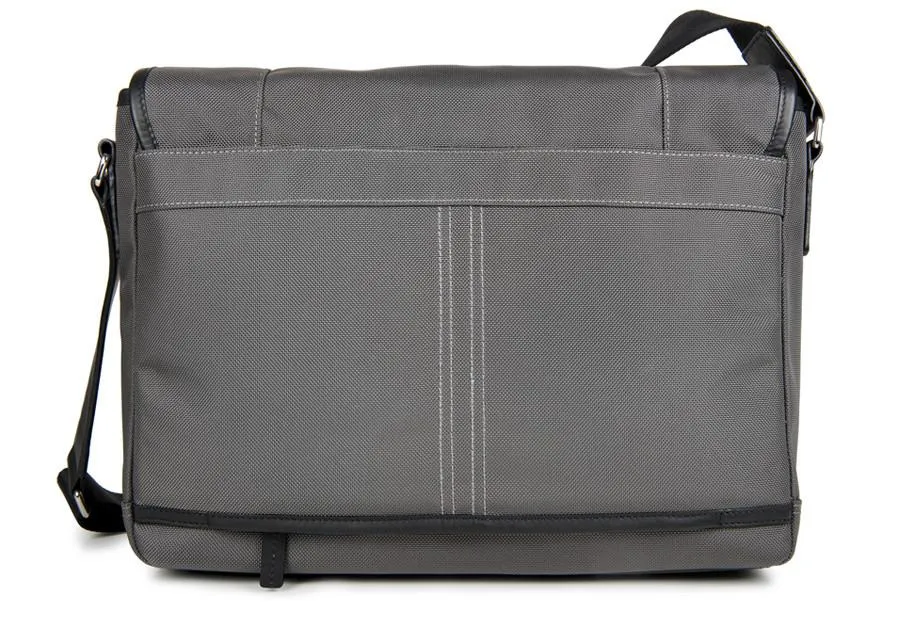 The Davek Messenger Bag - Grey Nylon